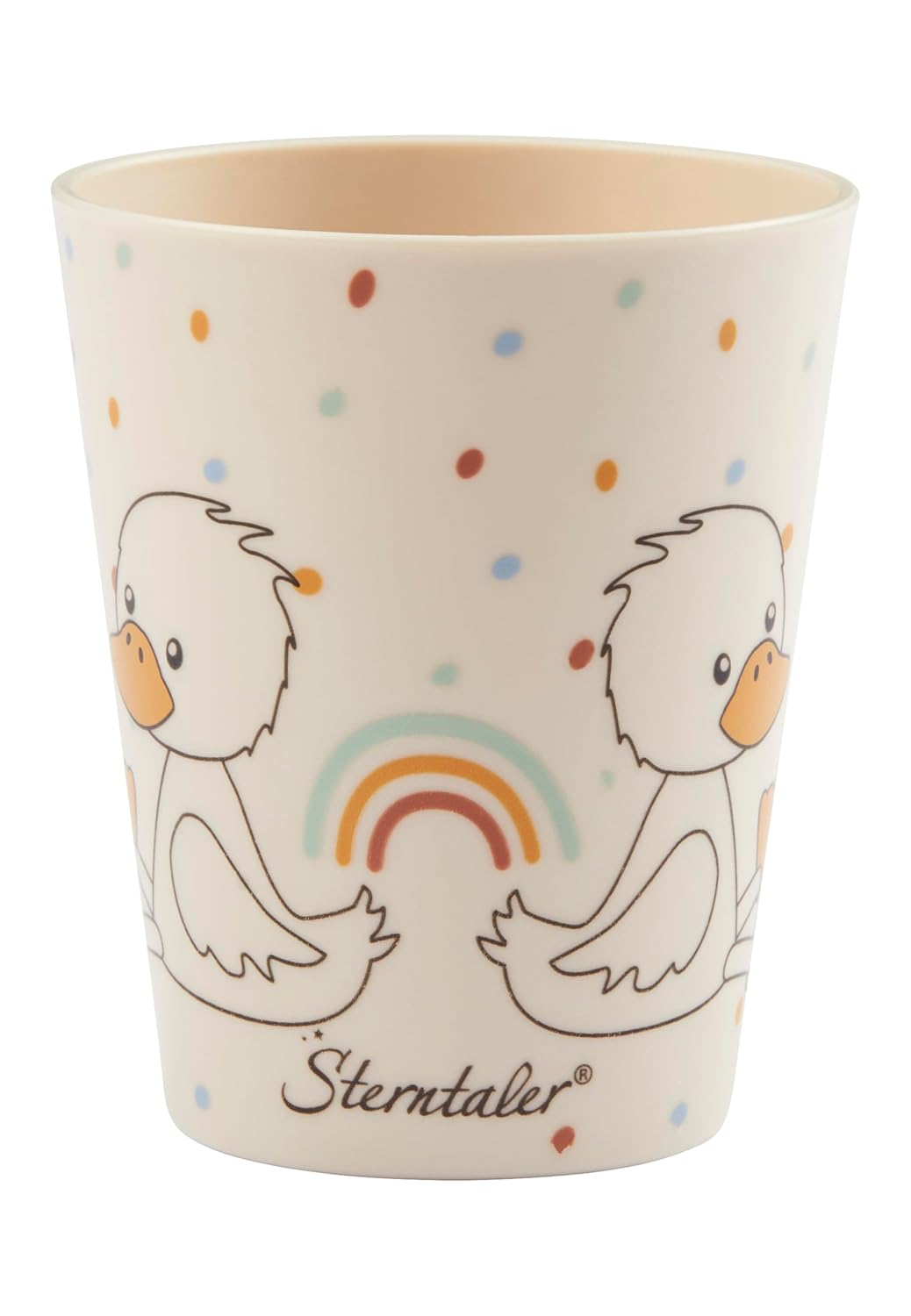 Sterntaler Geschirrset Ente Edda Lou ecru, 5er Set für Jungen und Mädchen bestehend aus Trinkbecher,