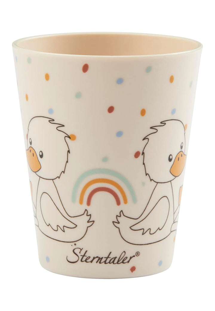 Sterntaler Geschirrset Ente Edda Lou ecru, 5er Set für Jungen und Mädchen bestehend aus Trinkbecher,