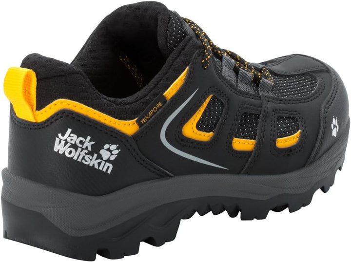 Jack Wolfskin Unisex VOJO TEXAPORE LOW K Wanderschuhe 28 EU Black Burly Yellow, 28 EU Black Burly Ye