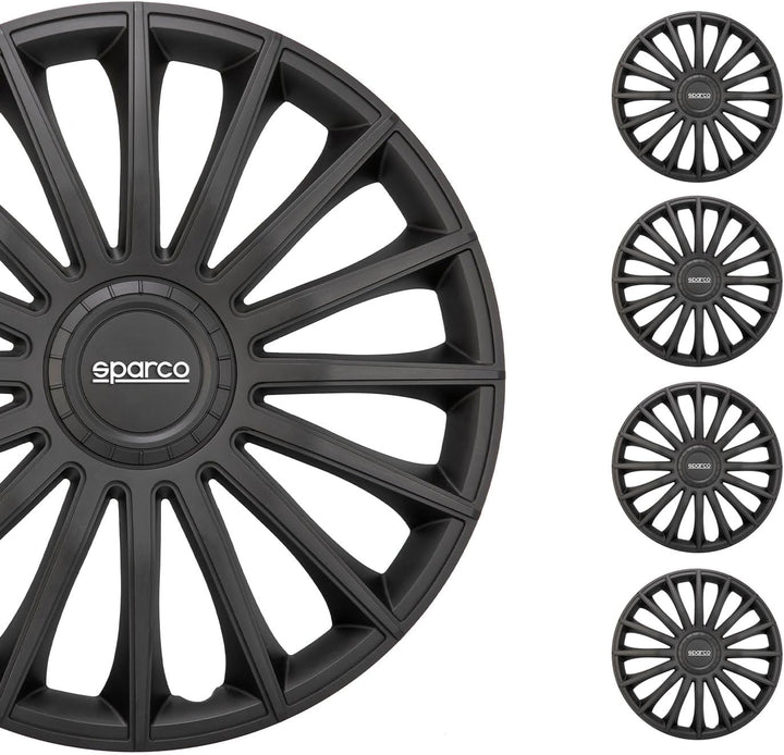 Satz Sparco Radzierblenden Treviso 16-Zoll Schwarz