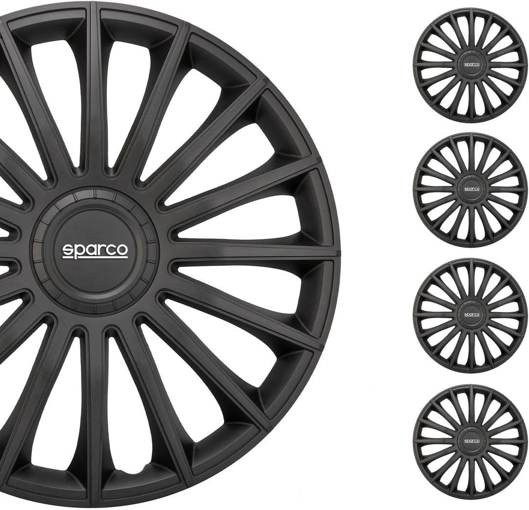 Satz Sparco Radzierblenden Treviso 16-Zoll Schwarz