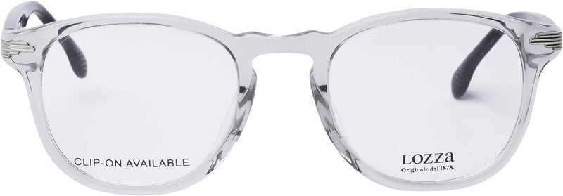 Lozza Unisex VL4121 Sunglasses, Color: Crystal, Black, 49