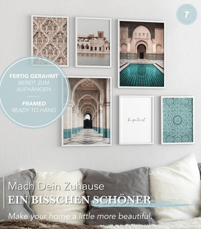 Papierschmiede® Mood Poster Set Arabic Old Town, Fertiges Bilder Set mit Rahmen (Holz, weiss), Wohnz