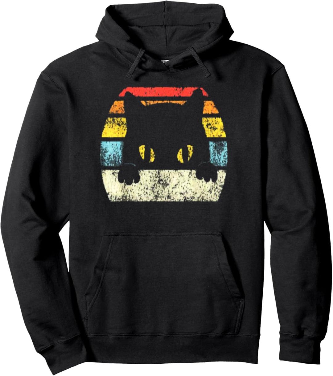 Coole bunte Katzen künstlerische Peekabo Geschenke für Pullover Hoodie
