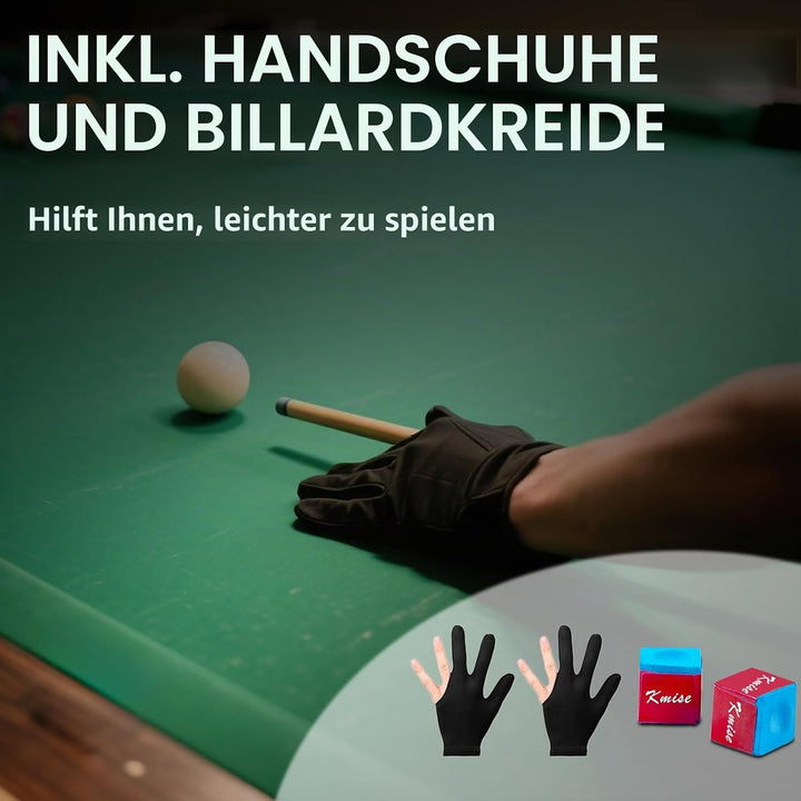 Kmise Billard Queue-Set, 147cm 18–21 oz Professionelles Billardqueue aus kanadischem Ahorn, Neuer ve