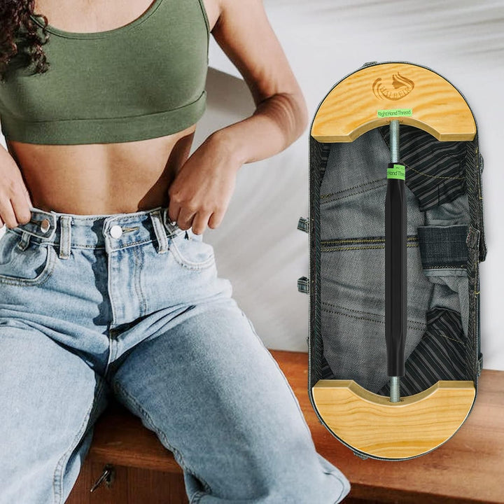 Haibeir Einfacher Hosenspanner für Jeans mit Aluminiumlegierung, verstellbare Schnalle, Taillendehne
