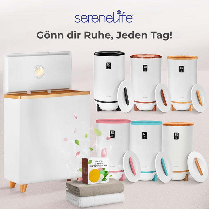 SereneLife Handtuchtrockner Elektrisch Roségold – Fassungsvermögen für 2 Handtücher, Energiesparend