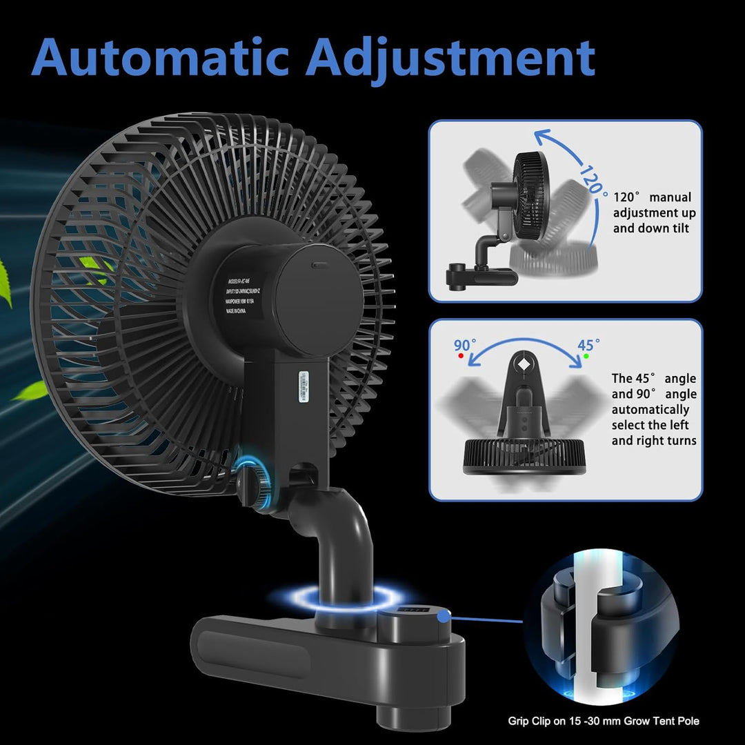 150mm Abluftset,Inline Rohrventilator,Lüftungsset mit Clip-On-Ventilator, Thermo-Hygrometer Aktivkoh