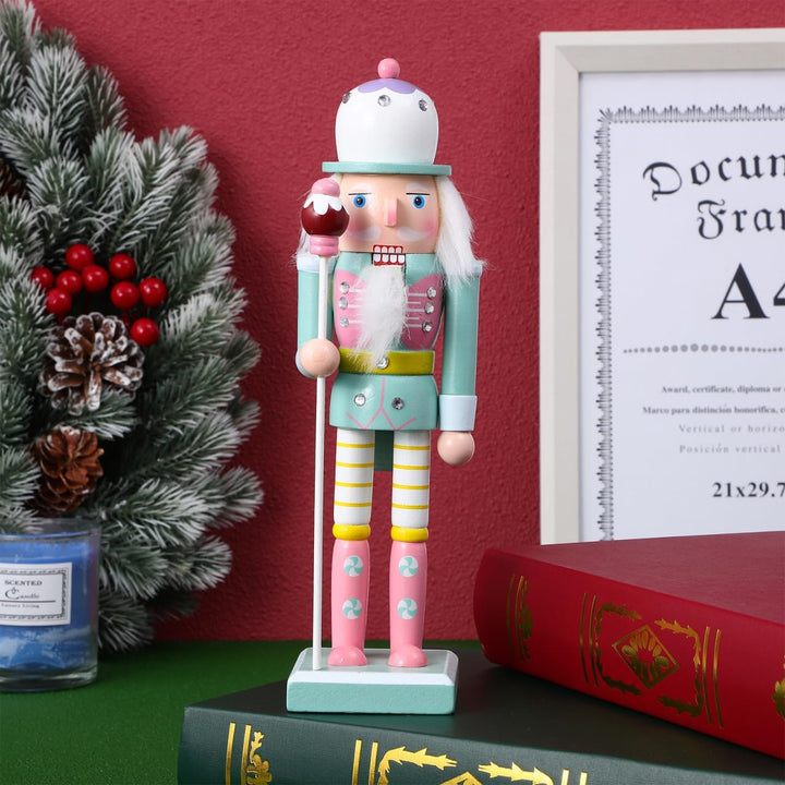 TOPBATHY Nussknacker Soldat 25 cm Aus Holz – Handgefertigte Weihnachtsdekoration FüR Festliche AnläS