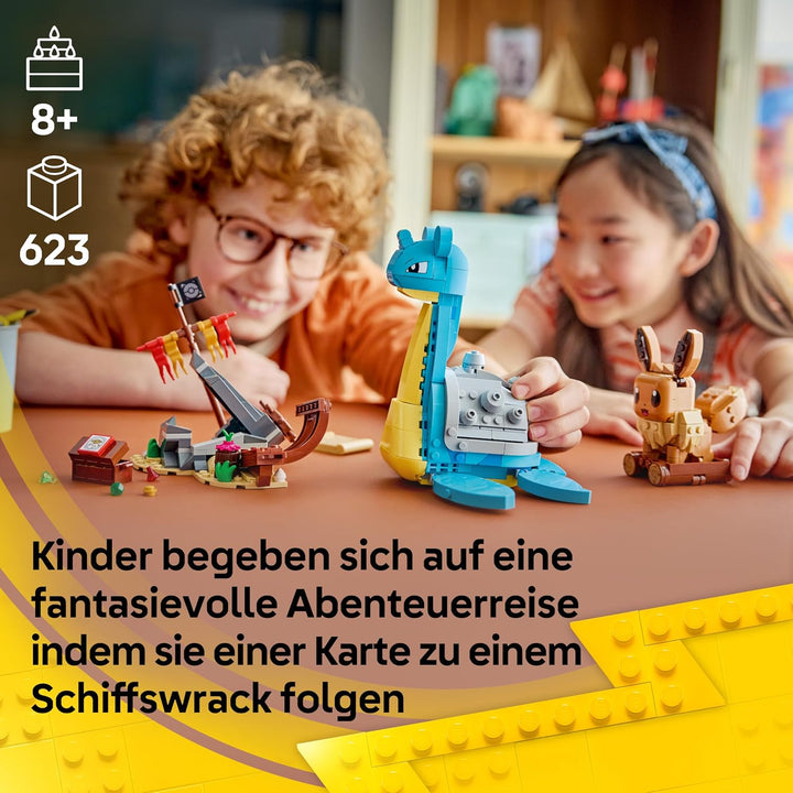 LEGO Pokémon SMART Play: Evoli und Lapras auf Schatzsuche - kompatibles interaktives Spielset mit 3
