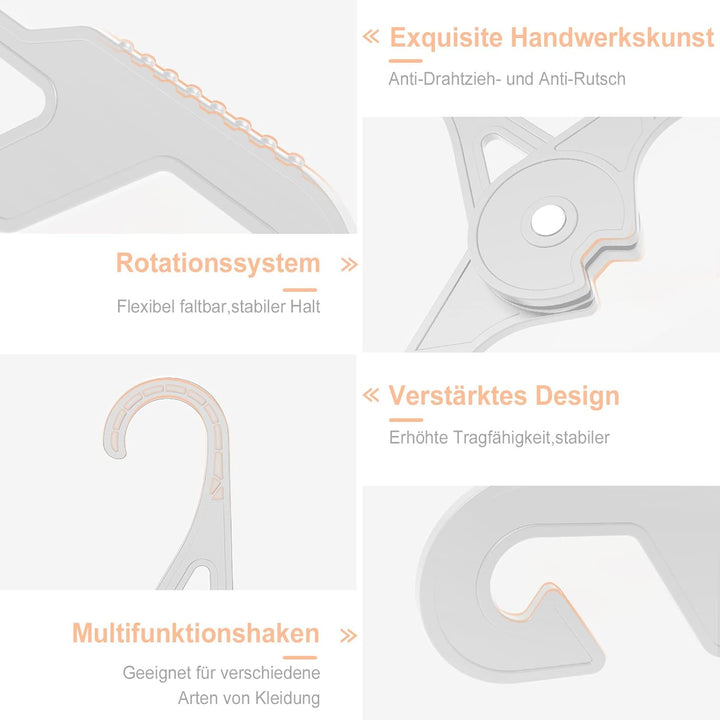 NICEDACK Premium Reisebügel Tragbare Klapp Kleiderbügel Super Bearing Collapsible Hanger Faltbare Kl