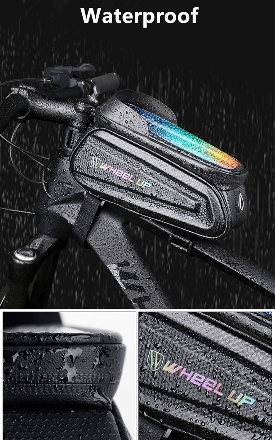 Fahrrad Rahmentasche MTB Wasserdicht Lenkertasche Handyhalterung Handytasche Fahrrad 7 Zoll Bb-1, Bb