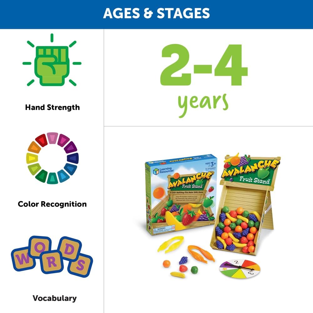 Learning Resources Obststand mit Lawinengefahr Farben & Feinmotorische Fertigkeiten nspiel,