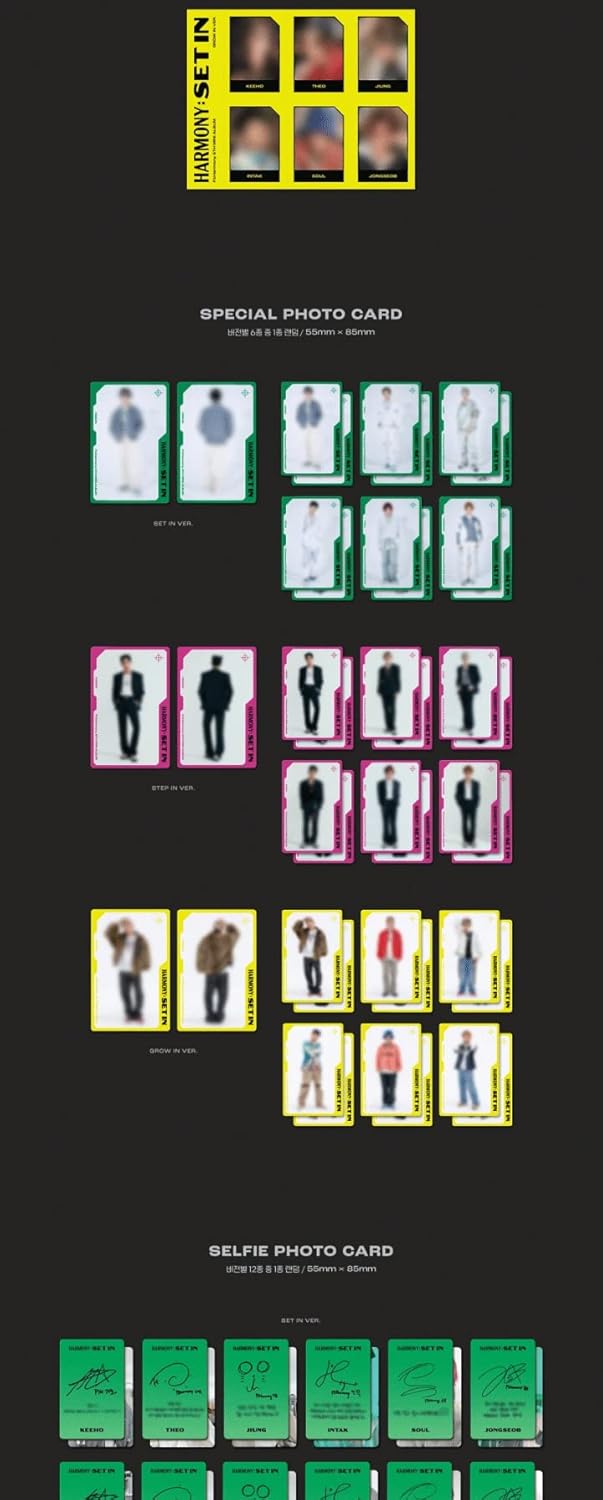 P1Harmony HARMONY : SET IN 5th Mini Album Contents+Poster+Booklet+Standing photocard+Logo tag+Photo