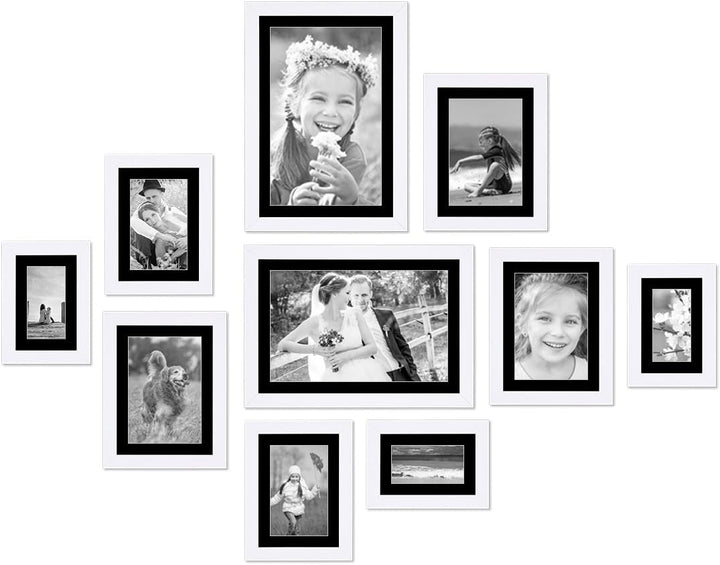 PHOTOLINI Passepartout 40x50 aussen für 30x40 innen, säurefrei 1,5 mm Passepartout Karton Schwarz, a
