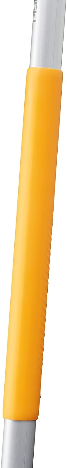 Fiskars Schneeschieber für flache Schneeschichten, X-series, Länge: 173 cm, Aluminium/Polymer, Schwa