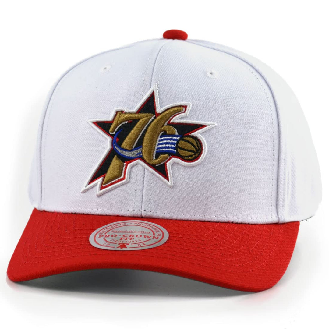 Mitchell & Ness NBA Team 2 Tone 2.0 Pro Snapback HWC Philadelphia 76ers White/red