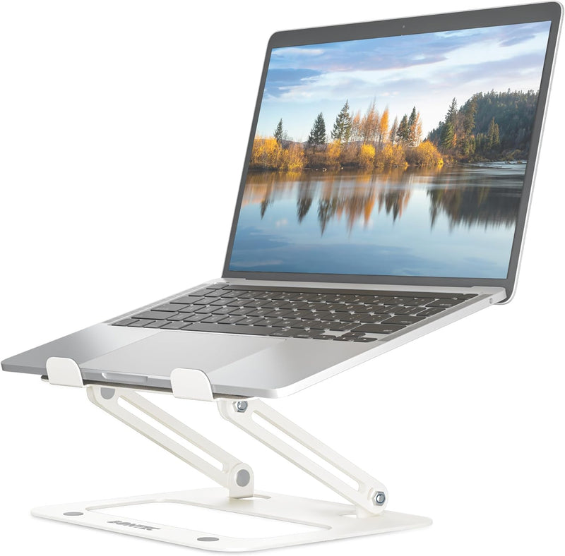 BONTEC Verstellbarer Laptopständer - Ergonomischer, Tragbarer Notebook-Riser mit Effizienter Kühlung