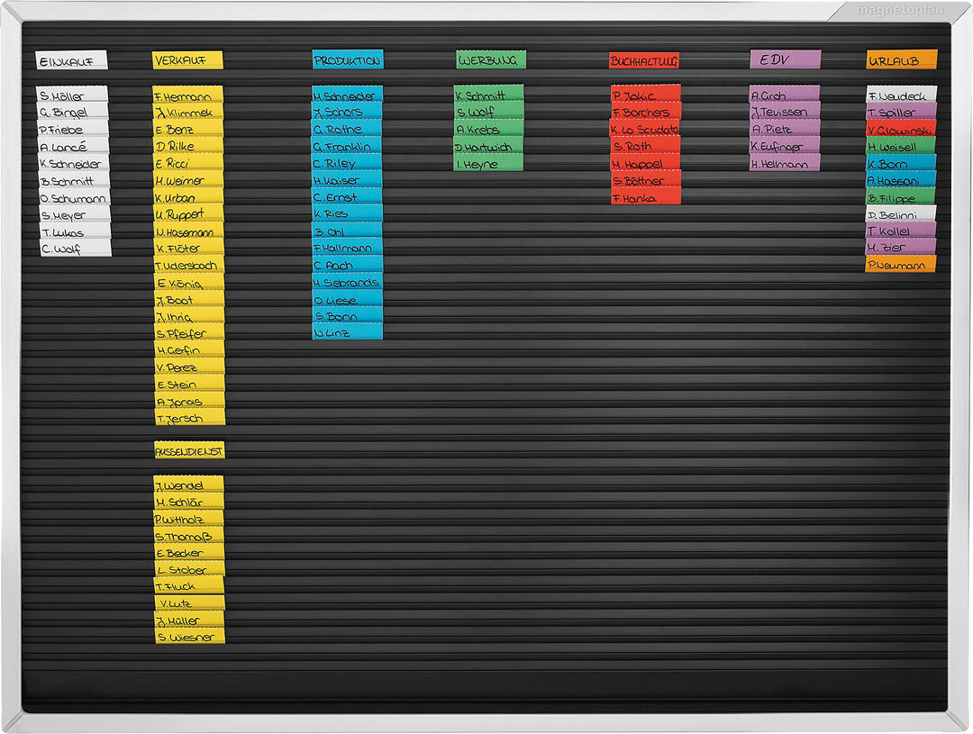 Magnetoplan 1245000 Streifenstecktafel alu/schwarz