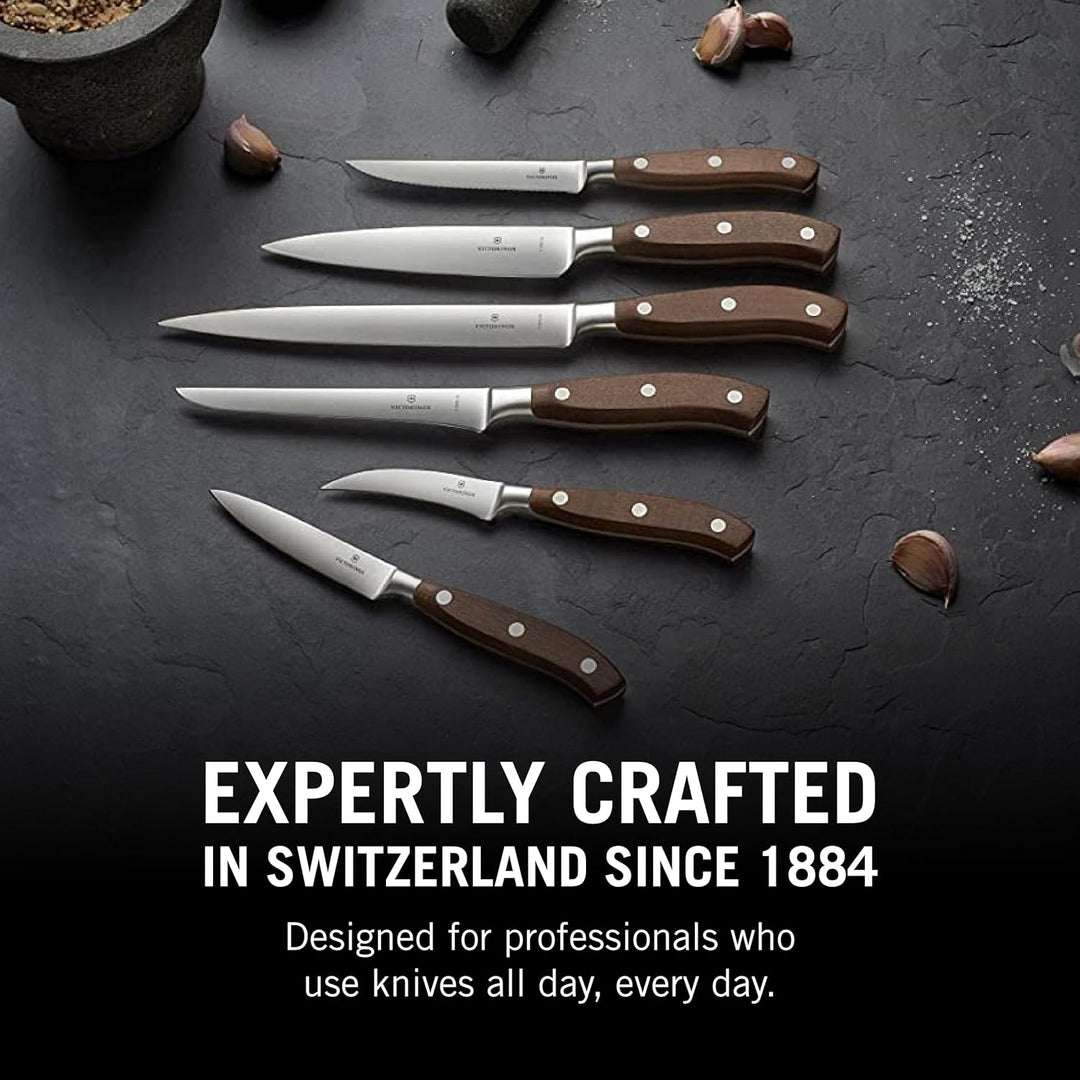 Victorinox Grand Maître, Profi Tranchiermesser, Extra Scharfe Klinge, gerader Schliff, 20 cm, Edler