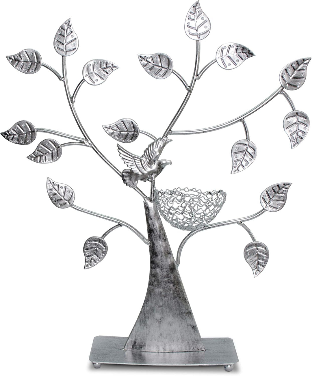 LAUBLUST Schmuckständer im Schmuckbaum Design - ca. 43x39x8 cm, Silbern - Dekorativer Metall Schmuck