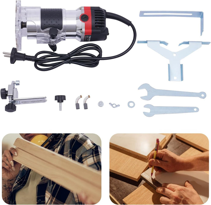 Oberfräse Electric Hand Trimmer Kantenfräse Fräse Holzfräse Einhandfräse Fräsen Holzfräser Tool 800W