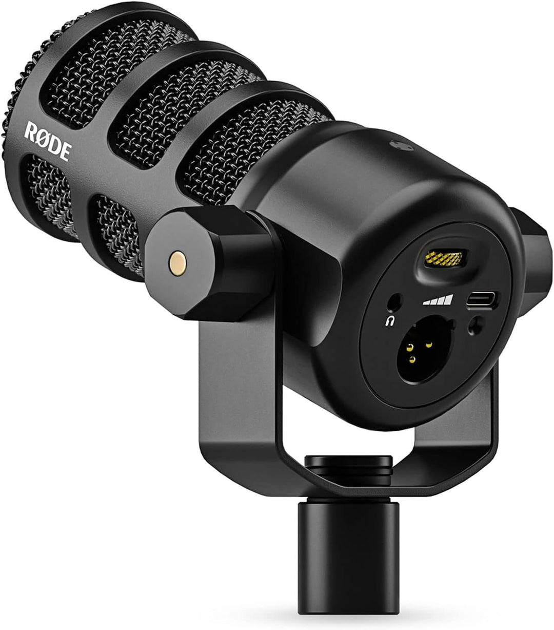 Rode Podmic USB XLR Podcast Sprecher-Mikrofon + keepdrum MS032 Tisch-Stativ PodMic USB black, PodMic