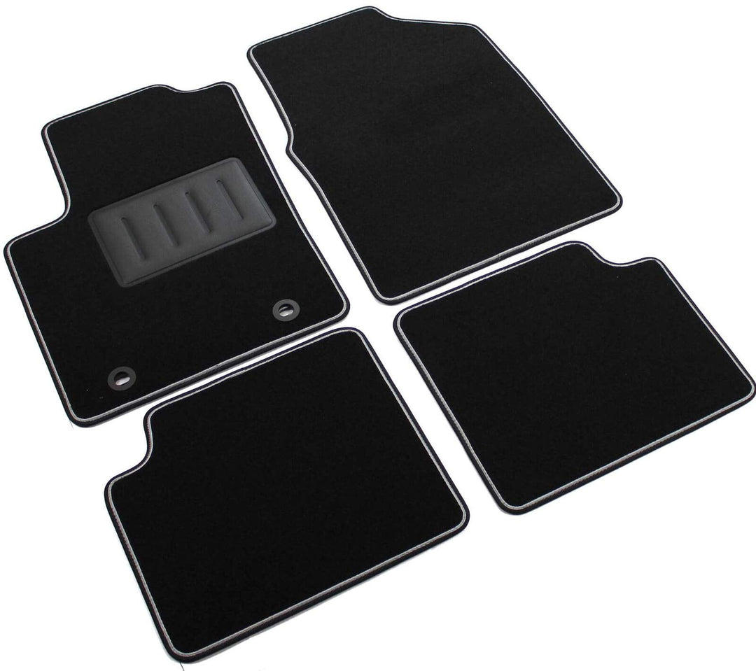 Das Teppich Auto, sprint01300, FuÃŸmatten Teppiche Schwarz rutschfest, verstÃ¤rkter Rand, zweifarbig