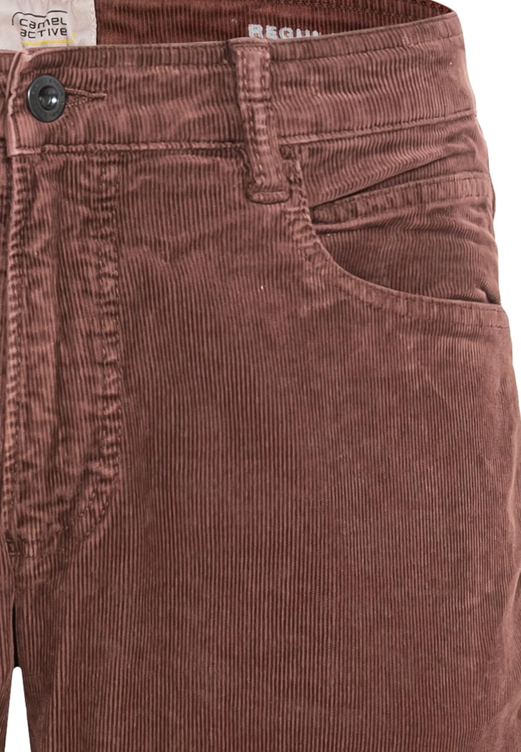 camel active Herren Regular Fit Hose Houston mit Struktur Jeans 31W / 34L Dunkelrot, 31W / 34L Dunke
