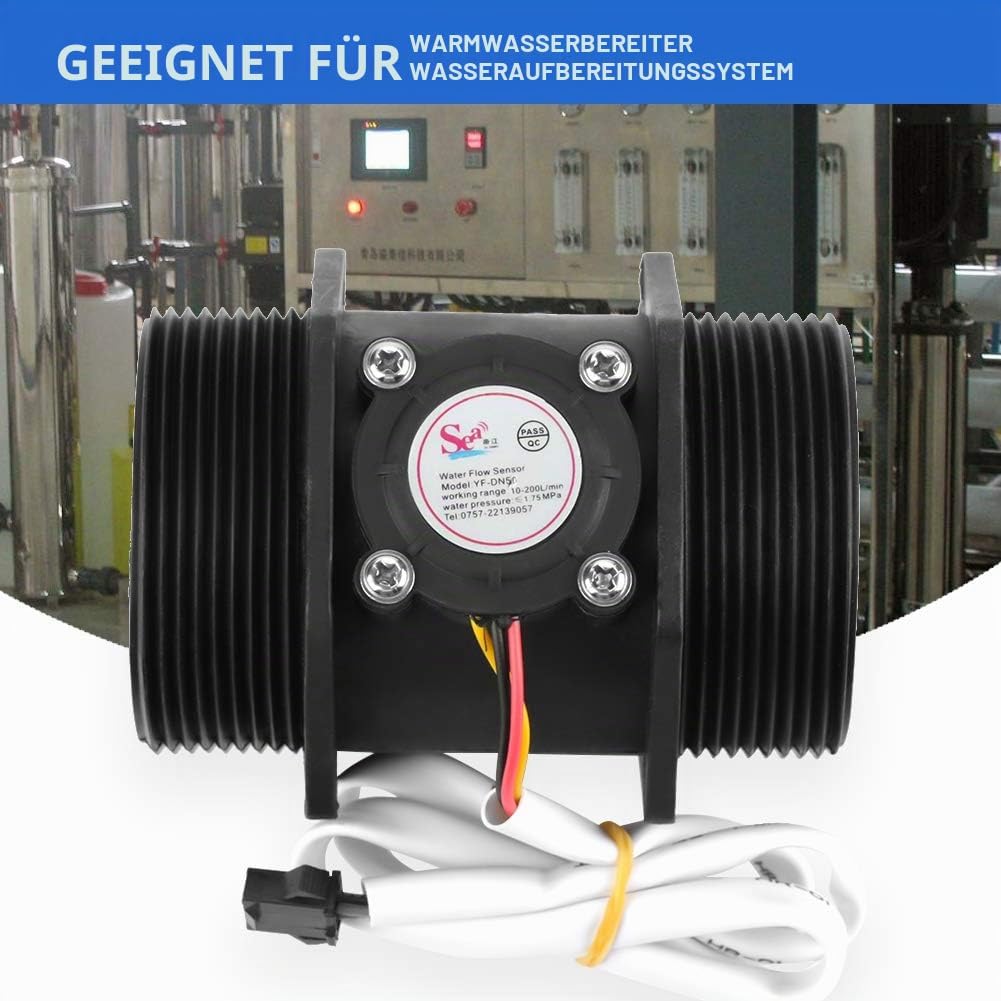 Dn50 G2 "Wasserdurchfluss Hall Sensor Schalter Messgerät Flüssigkeitsmesser Zähler Turbine Durchflus