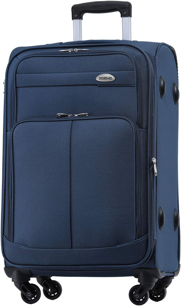 BEIBYE 4 Rollen Reisekoffer 3tlg.Stoffkoffer Handgepäck Kindergepäck Gepäck Koffer Trolley Set-XL-L-