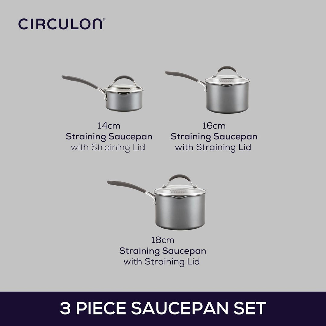 Circulon Scratch Defense Saucentopf-Set - Induktions-Saucenpfannen-Set mit Antihaftbeschichtung und