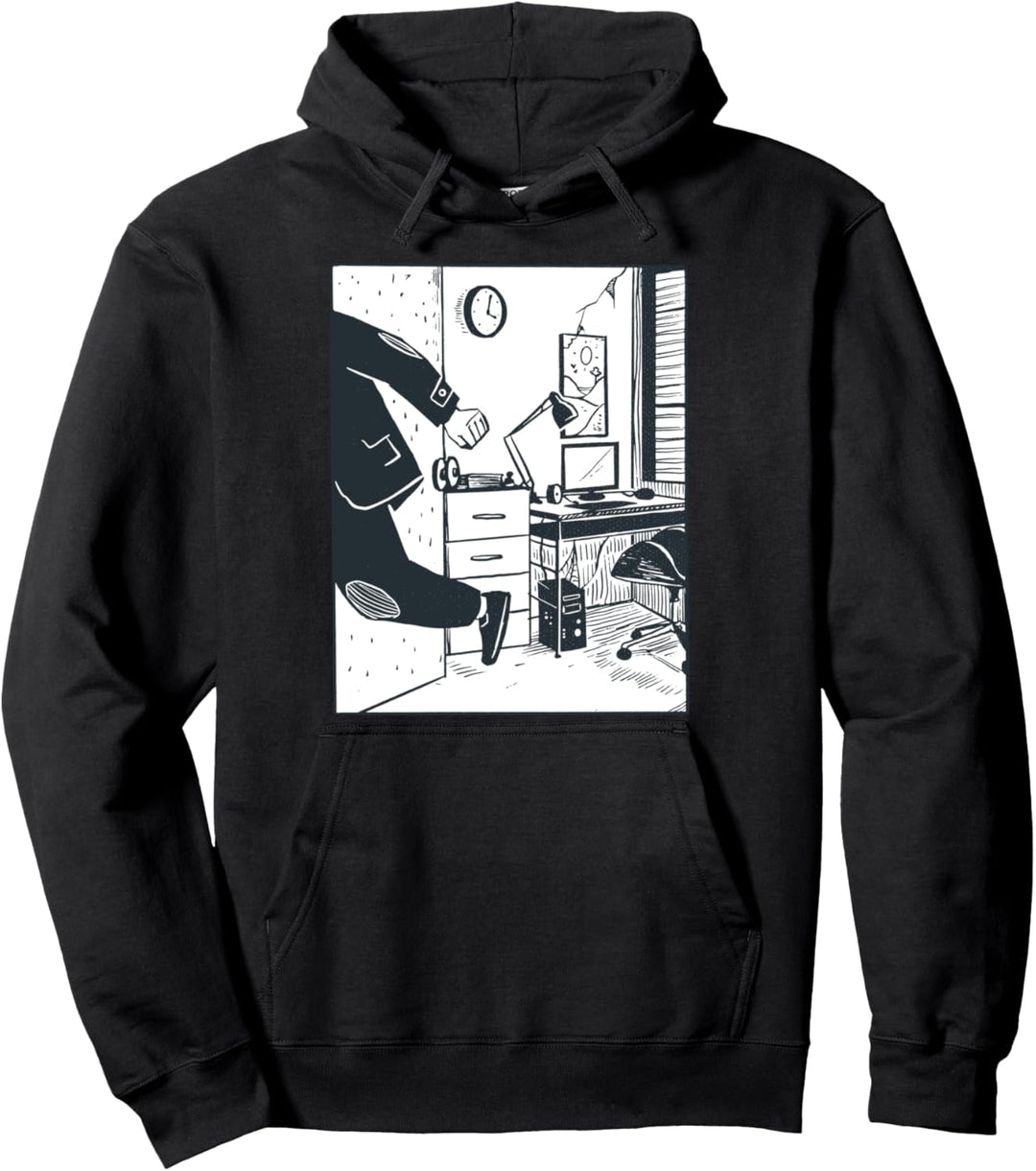 Büro Flucht Run Arbeit Geschäft Pullover Hoodie