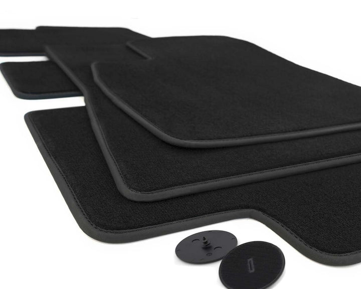 Fussmatten für Tesla Model 3 Velours Automatten Autoteppich Original Qualität 3-teilig Schwarz