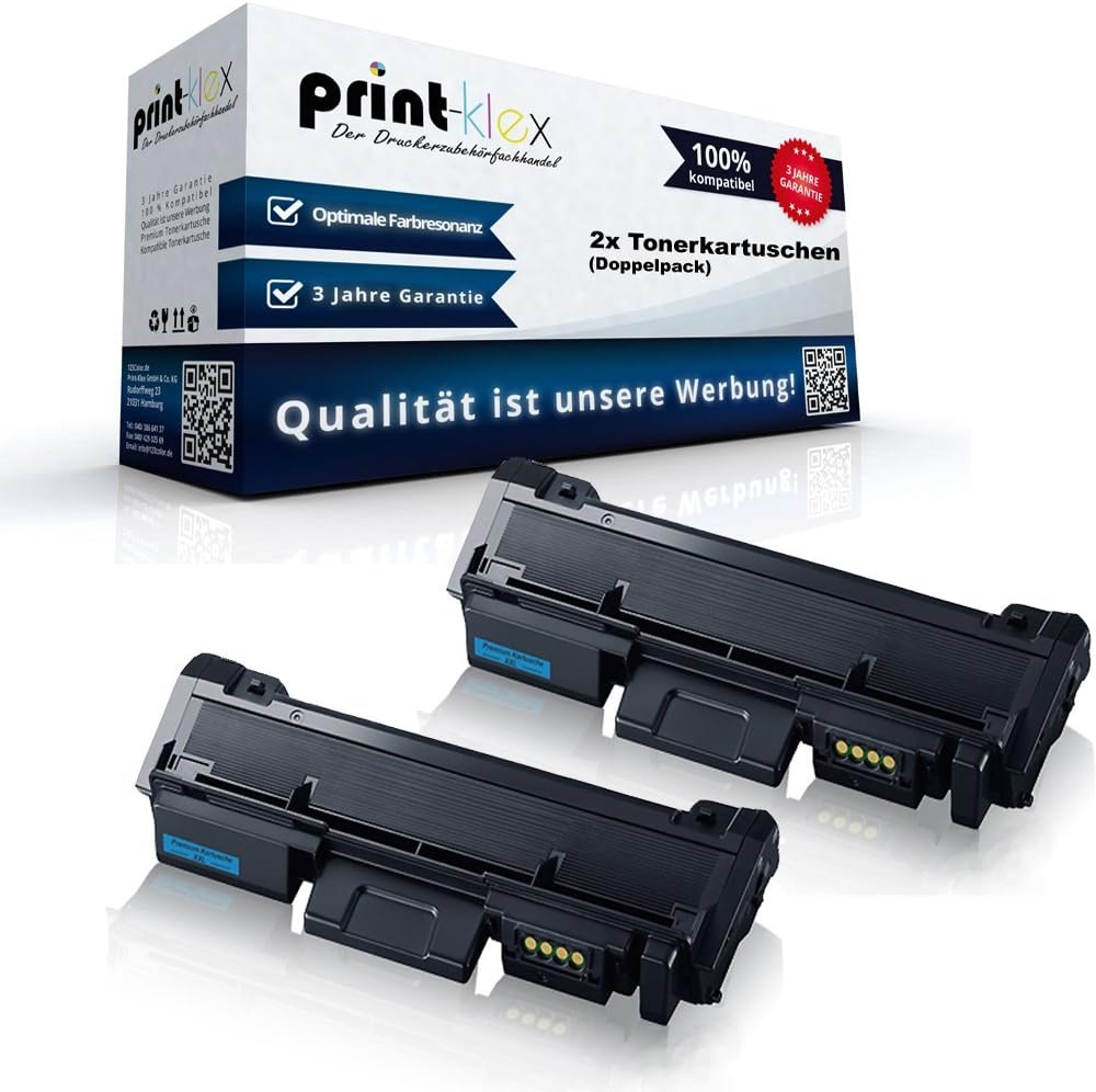 2X Print-Klex Tonerkartuschen kompatibel für Samsung Xpress M2625FN Xpress M2625N Xpress M2626 Xpres