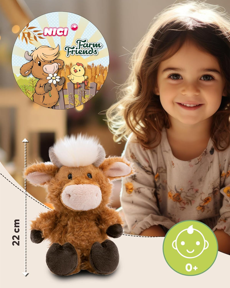 NICI Kuscheltier Hochlandrind McMooray 22cm braun - Stofftier aus weichem Plüsch, niedliches Plüscht
