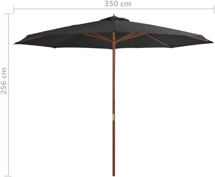 Festnight 350 cm Sonnenschirm Ampelschirm Marktschirm Gartenschirm Terrassenschirm Strandschirm Sonn