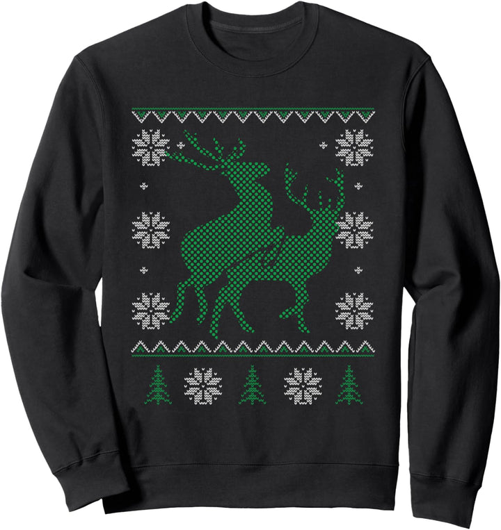 Reindeer Humping - Gay LGBTQ Support Rights Christmas Sweatshirt