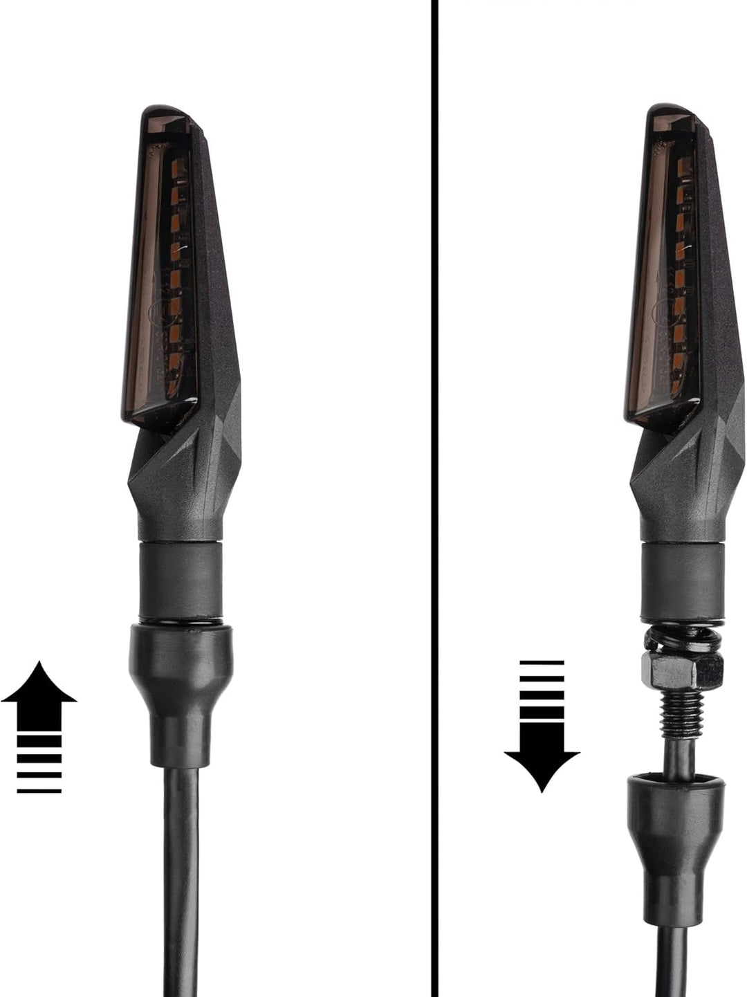 4 Stück Besonders Hell Universal LED Motorrad Blinker Miniblinker mit E Mark Sequentiell Laufeffekt