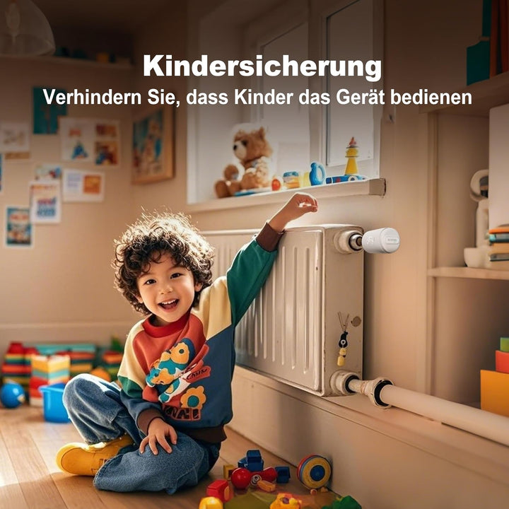 ECOBAY Smartes Heizkörperthermostat mit Gateway, Zigbee TRV Starter Kit, Heizungsthermostat, APP- un