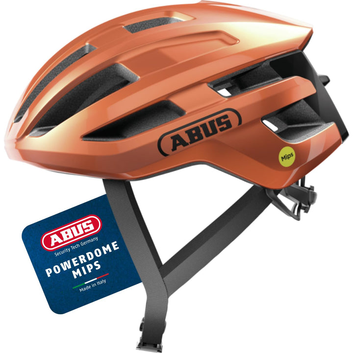 ABUS Rennradhelm PowerDome MIPS - leichter Fahrradhelm mit cleverem Belüftungssystem und Aufprallsch