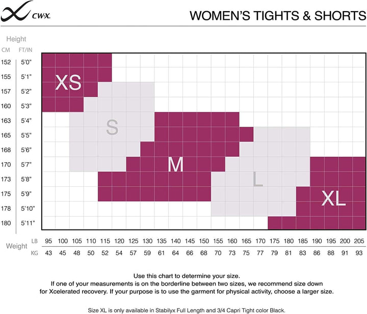 CW-X Women's Stabilyx Joint Support 3/4 Capri Compression Tight Cw-x Damen Stabilyx Gelenkbandage 3/