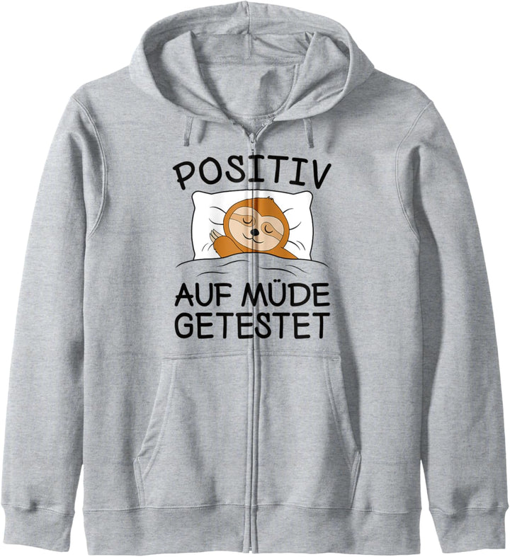 Schlafanzug Faultier Pyjama Positiv Auf Müde Getestet Schlaf Kapuzenjacke