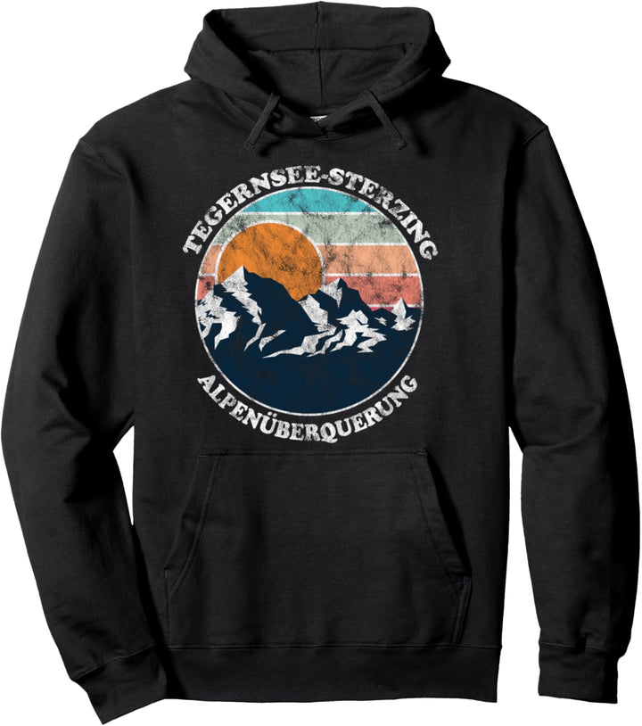 Alpenüberquerung Tegernsee Sterzing Retro Vintage Crunge Pullover Hoodie