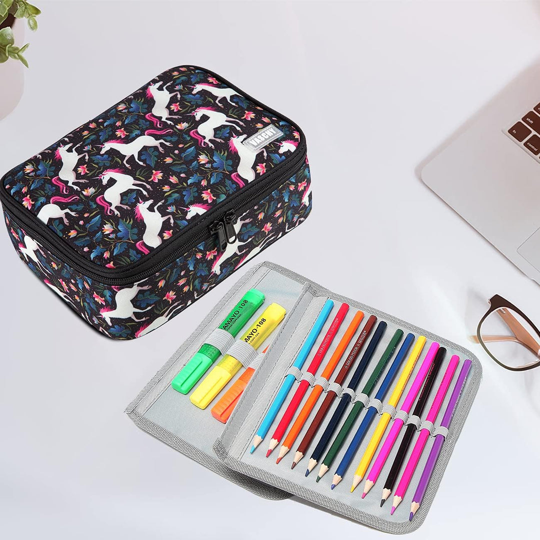 VASCHY Grosse Federmäppchen, Multi Fächer Mäppchen Organizer 72 Stück Etui Schule Federmappe Federta