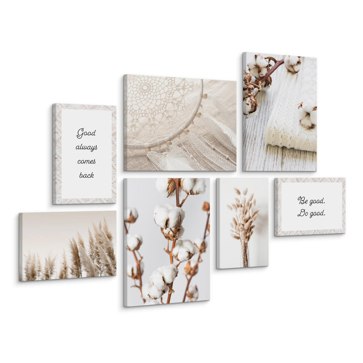 Muralo - Wandbilder Set - Leinwand Bilder Set Aufhängefertig - das Leinwandbilder Set - Bilder für W