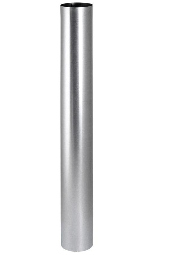 Ofenrohr FAL Rauchrohr feueraluminiert Kaminrohr Silber Abgasrohr 130 mm Länge 100 cm Ofenzubehör 13