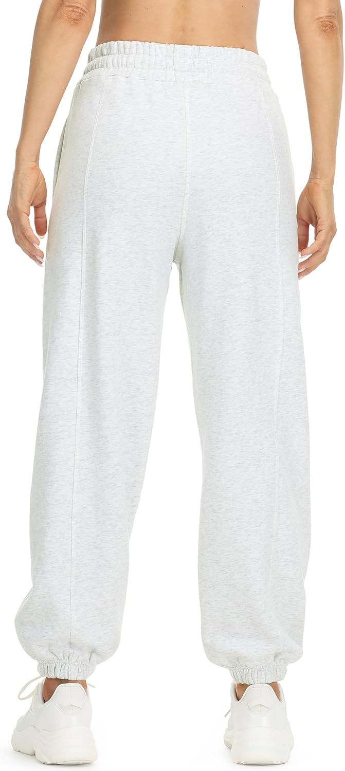 icyzone Damen Warme Jogginghose Hohe Taille Gefüttert Fleece Thermo Hose Baggy Winter Sporthose Swea