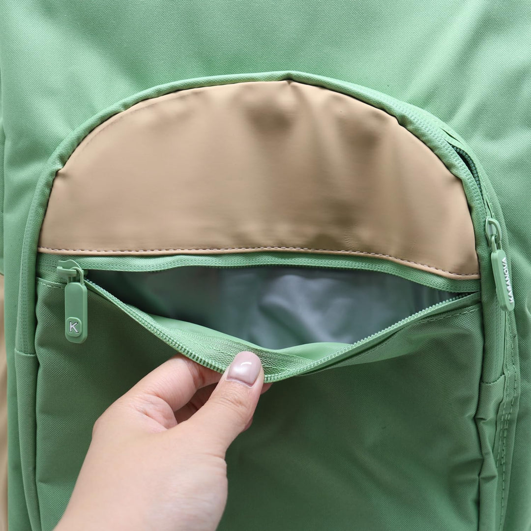 KASANOVA Thermo-Rucksack mit Taschen, grün, 30 x 19 x 44 cm