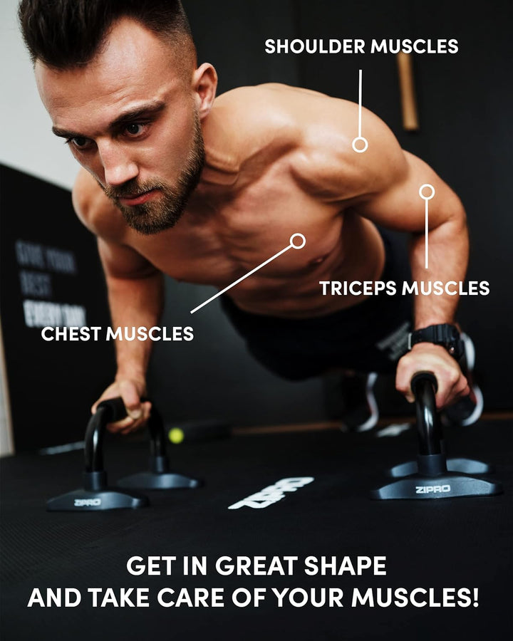 Zipro Liegestützgriffe mit Schaumstoffgriff, Fitness Push-Up Bars, Body Building Zubehör für Männer